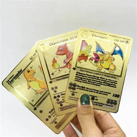 pokemon card metal box|metal plated pokemon cards.